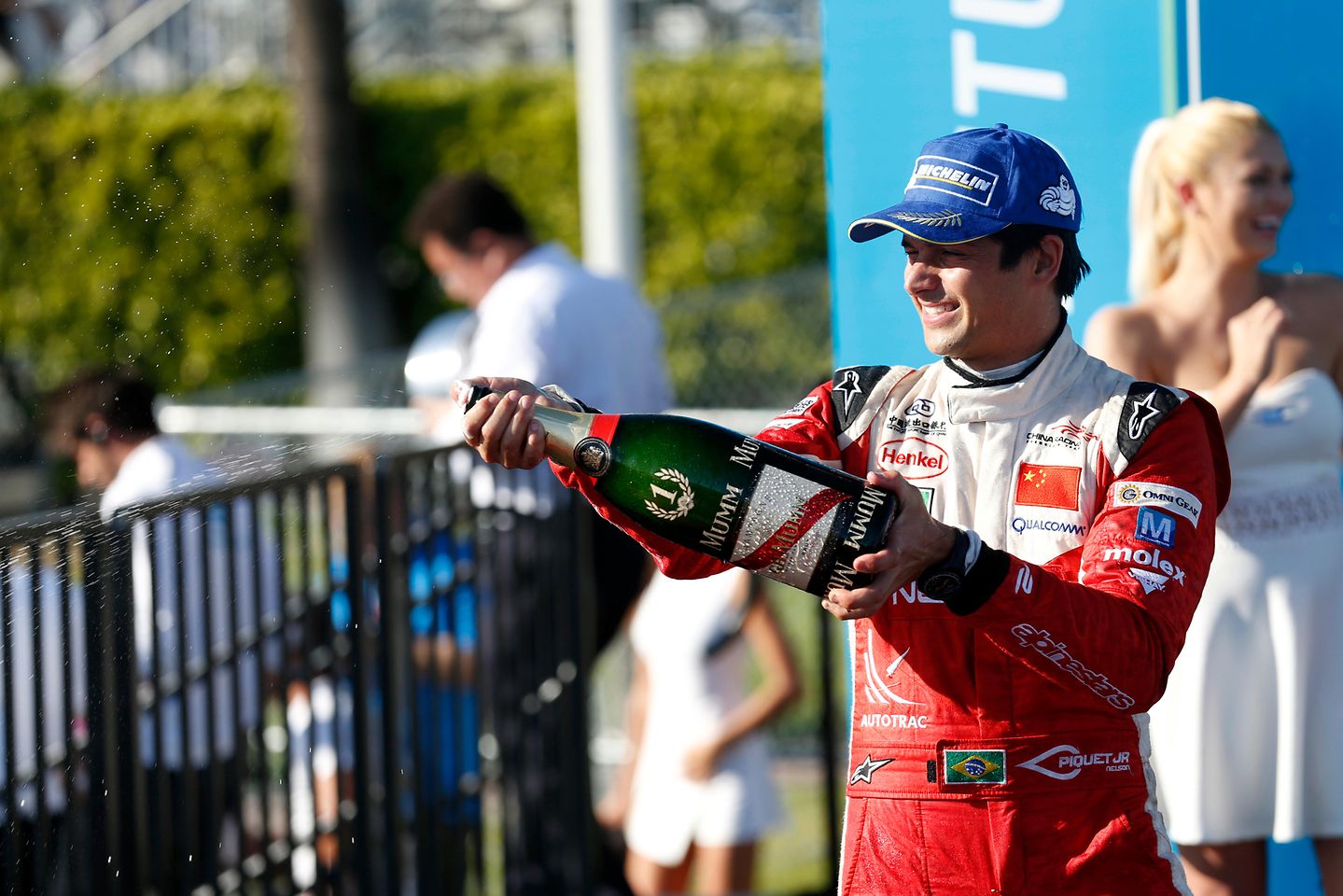 
Following a third place finish in Argentina, team pilot Nelson Piquet Jr. won the most recent race in Long Beach, USA.
