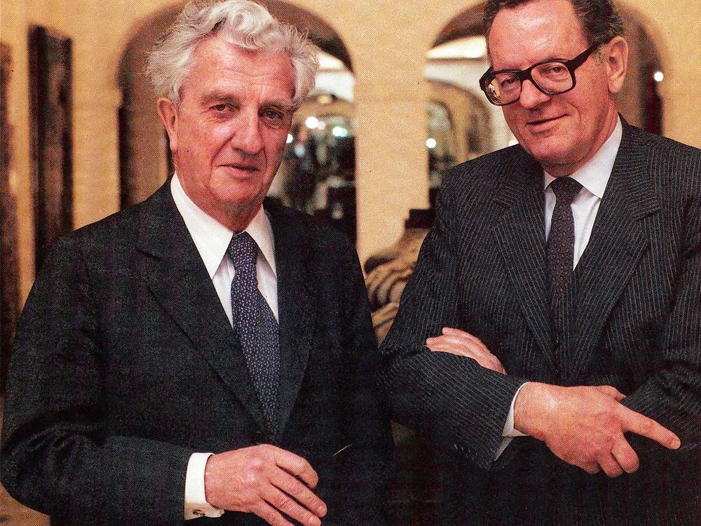 Dr. Konrad Henkel (left) and Prof. Dr. Dr. Helmuth Sihler (1983)