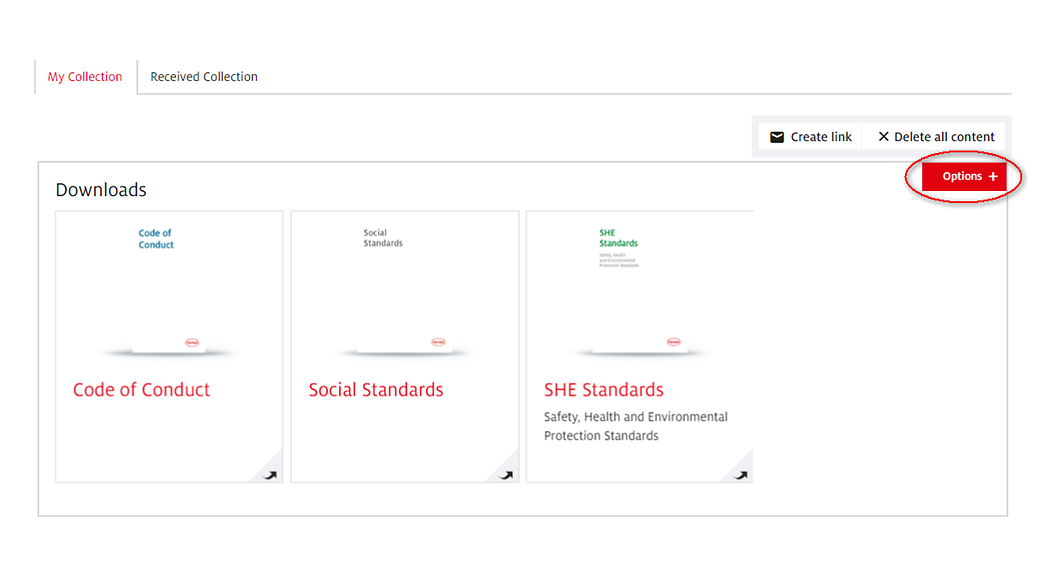 マイ コレクション 削除