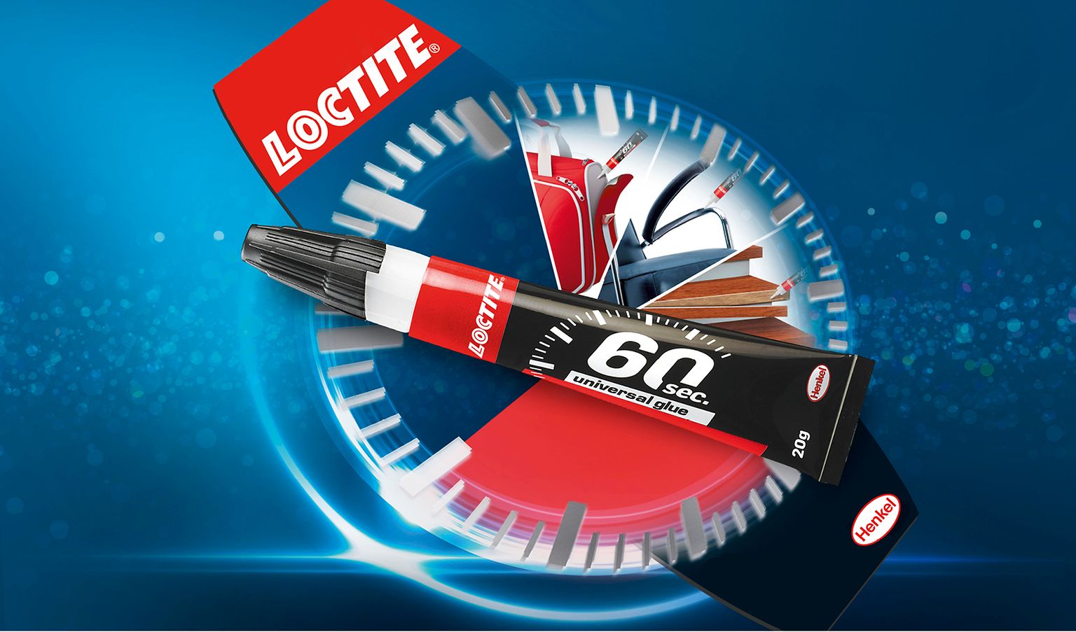 
Loctite 60 Sec. Universal Glue is the first all-purpose glue from Loctite that facilitates all kinds of household repairs in only 60 seconds. 