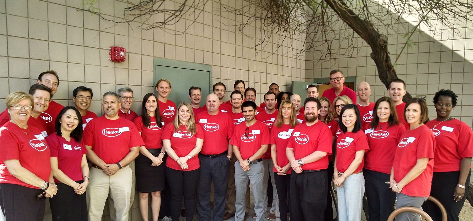 
Henkel employees in Scottsdale, AZ volunteer their time at Palomino Intermediate School to educate students on the importance of business.