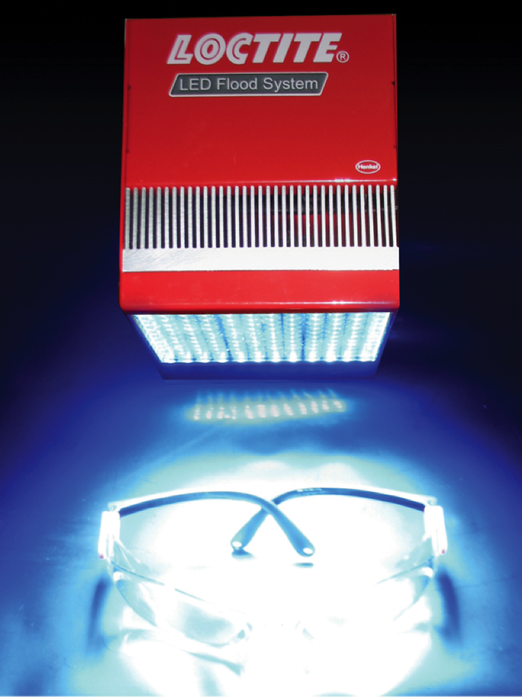 The LOCTITE LED Flood System provides simple, safe and cost effective light curing for LOCTITE 3921.