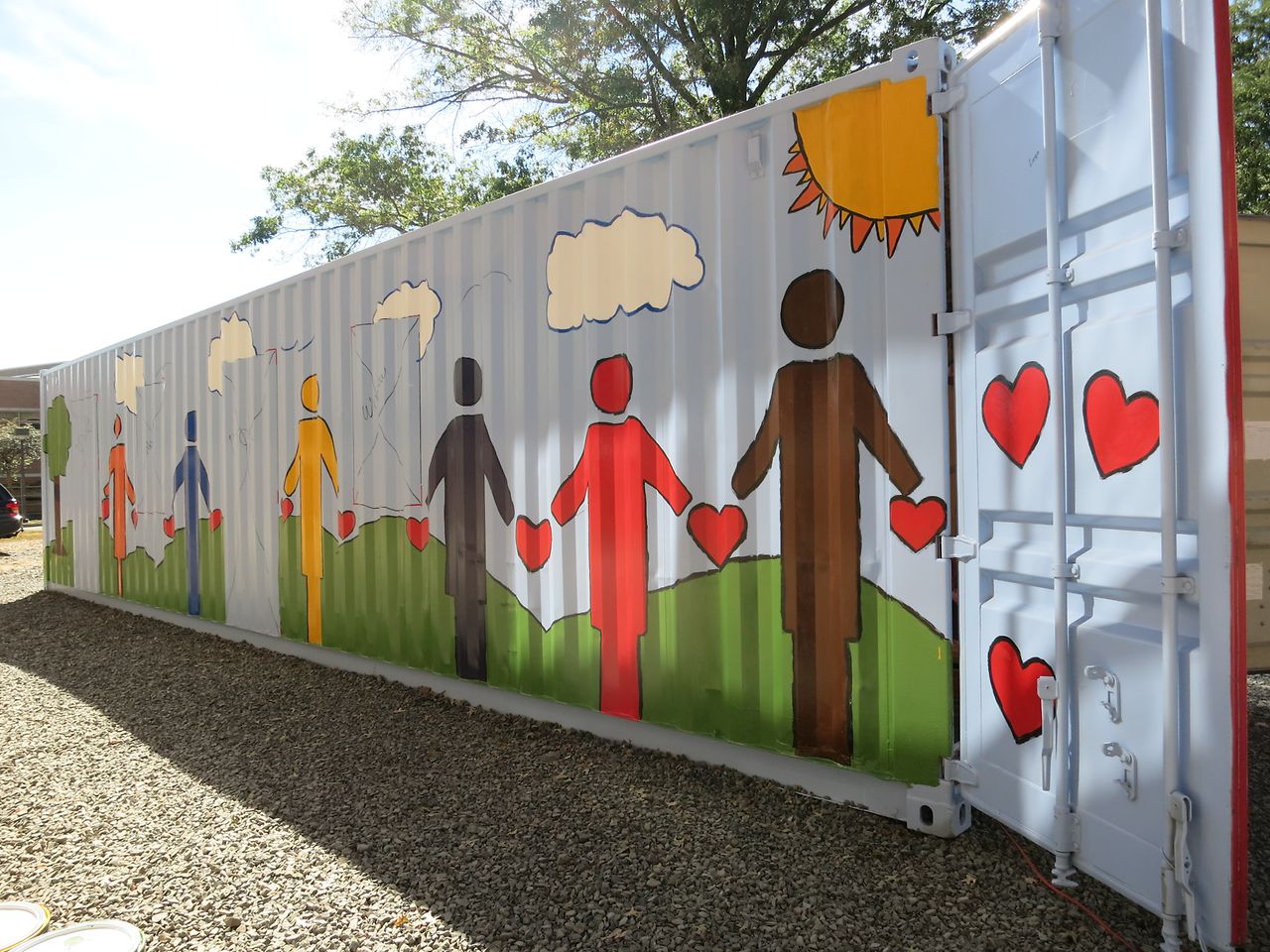 This cargo shipping container has been transformed into a classroom for children in South Africa.