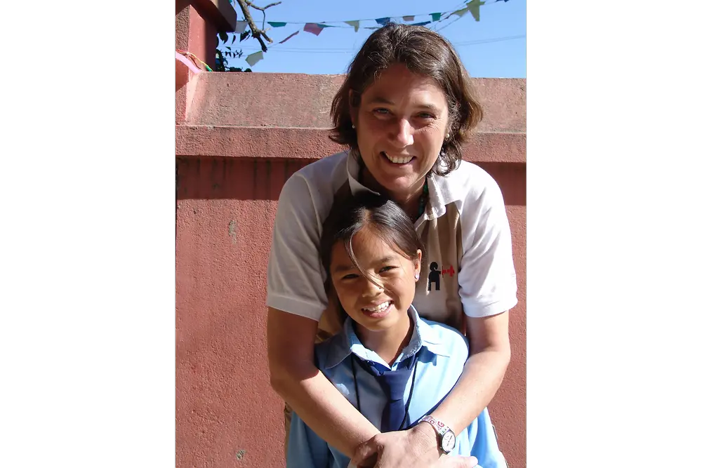 Susanne Volkmann met the child she sponsors, Avina Tamang, when she was just eight years old. They still keep in touch regularly.