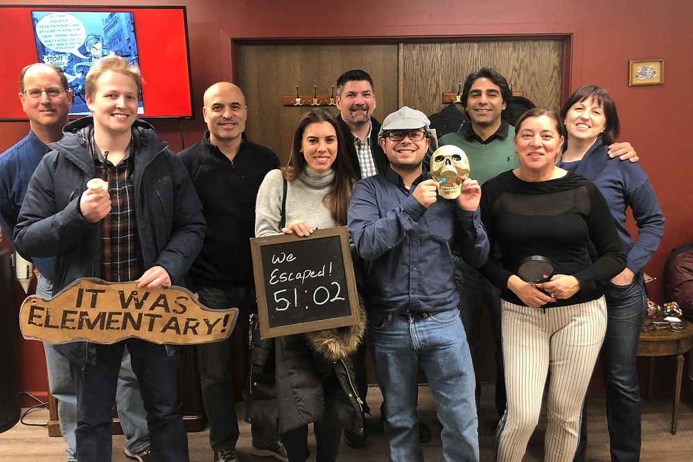 Together, Veronica and her team were able to escape the escape room in December 2018