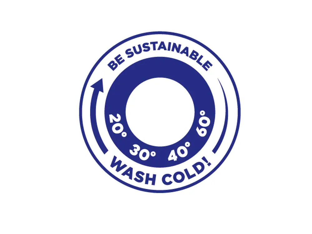 
To motivate consumers to do their laundry in an environmentally compatible way, Henkel Consumer Brands developed a special logo with the slogan “be sustainable – wash cold.” It is placed on our laundry detergent packaging and aims to encourage consumers to save energy when doing their laundry.