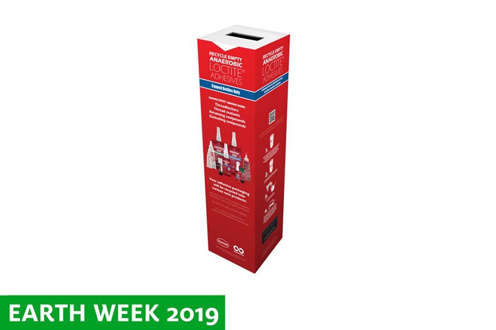Henkel’s customers with 3D printing operations are provided with a recycling box where used containers of UV curable 3D resins and Cyanoacrylate-base adhesives are placed and later recycled by TerraCycle.